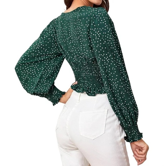 SHEIN Polka Dot Blouse - Picture 2 of 6